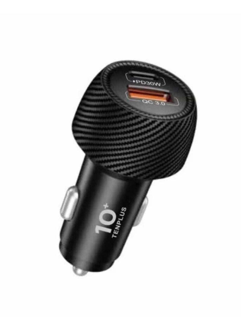 تنبلس شاحن سيارة USB-C، محول سيارة بمنفذين بقدرة 48 وات (النوع C والنوع A)، سلسلة iPhone 17/16 /15/14، سلسلة Samsung Galaxy S23/S22/S21، iPad Pro، AirPods، Huawei والمزيد - Image 1