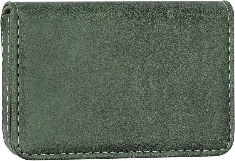 AI-DEE RFID Blocking Wallet - Minimalist Leather Business Credit Card Holder (12-Green) - Image 1