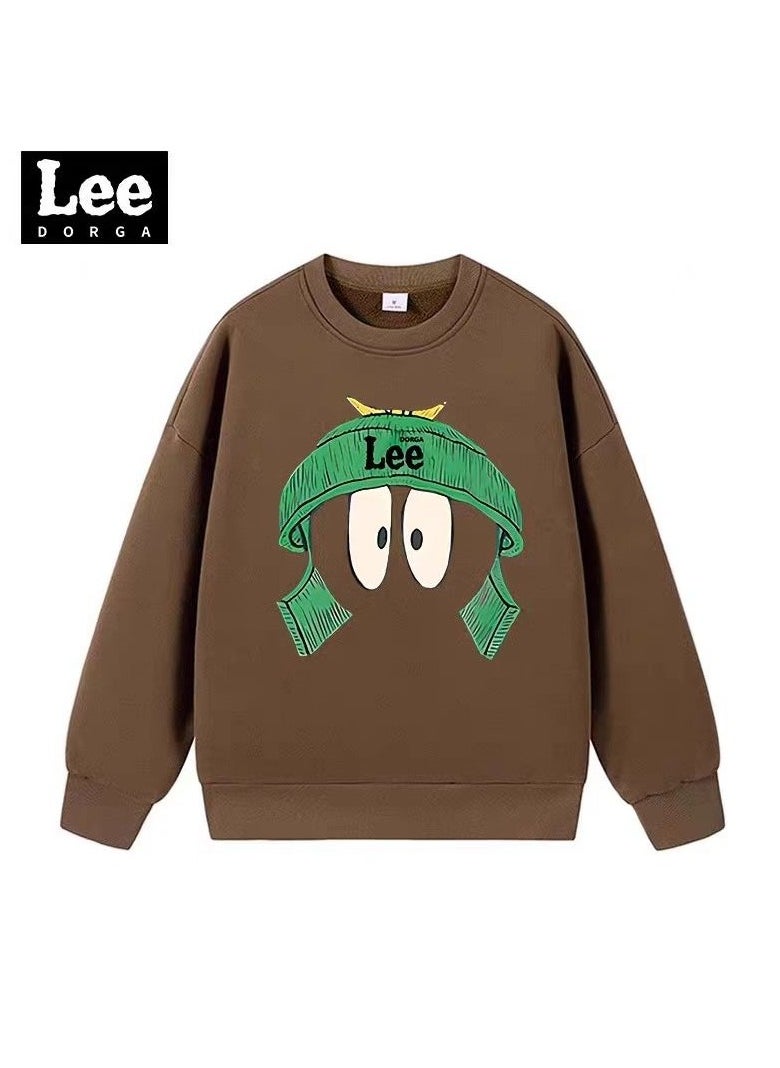 LEE - Lee Brand Hoodie Loose Casual Round Neck Long Sleeved Hoodie - Image 1