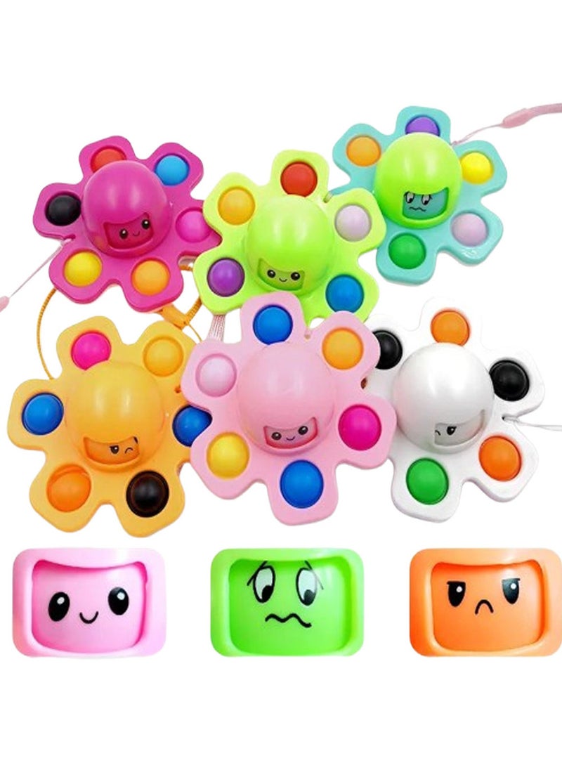 NQOOH - 6pcs Face Changing Octopus Fidget Spinner Toy Hand Spinner Stress Reliever - Image 1