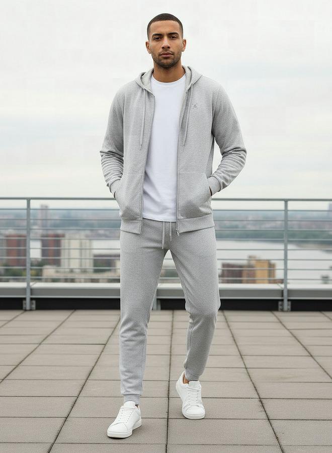 Active Men Regular Fit Joggers with Zipper - Image 2