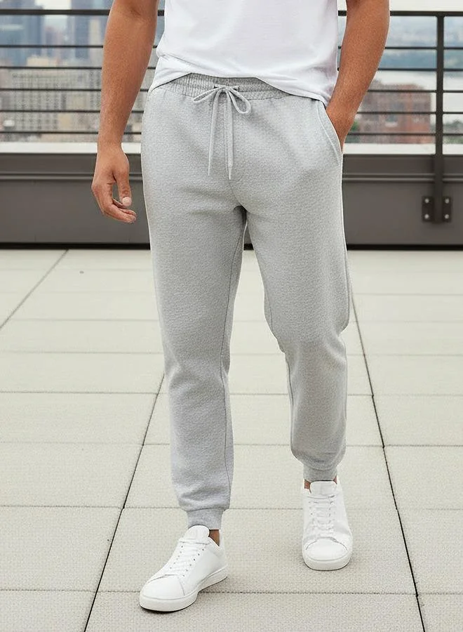 Men Regular Fit Joggers with Zipper