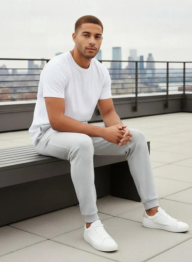Splash Active GREY Men Regular Fit Joggers with Zipper for Men | Best Price UAE
