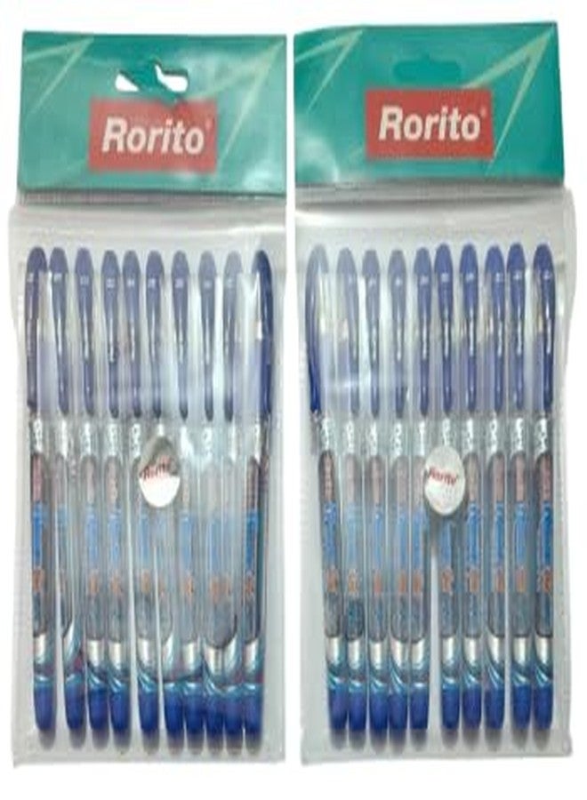 FIRST CLICK Rorito New Flymax DZ Gel Pens 20 Blue 0.5 MM Tip Waterproof ink gel writing. - Image 2