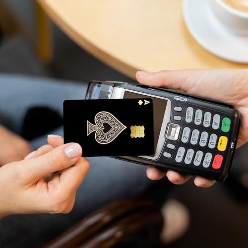 Ynaquest 5 PCS Credit Card Skin Poker Theme Spades Credit Card Skin Sticker Cover Vinyl Stickers for Debit Credit Cards Cute Waterproof Skins Cover for Bank Transportation Metro Key Cards - Image 2