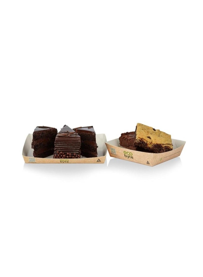 Ecobyte Ecobyte ITC Square Paper Plates 4 Inch | Pack of 25 | Plastic-Free Disposable Plates with Compostable BioSeal | Biodegradable Germ-Free Tableware for Snacks & Sides - Image 1
