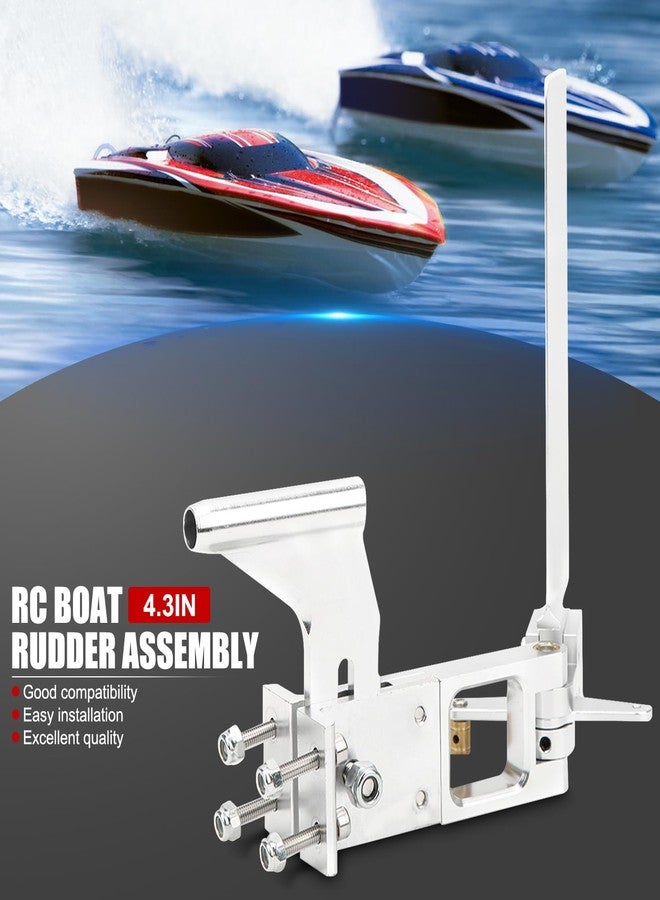 EVTSCAN 0.2in Flexible Shaft with Bracket Set 4.3in Integrated Rudder Assembly RC Boat Parts - Image 2