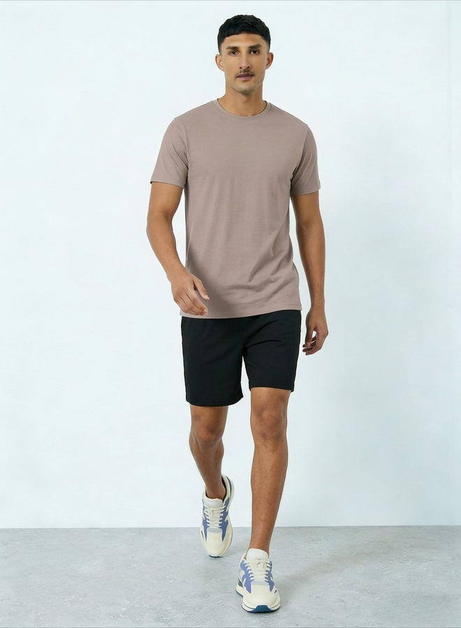 Take Two Men Letter Print Round Neck T-Shirt and Shorts Co-Ords - Image 3