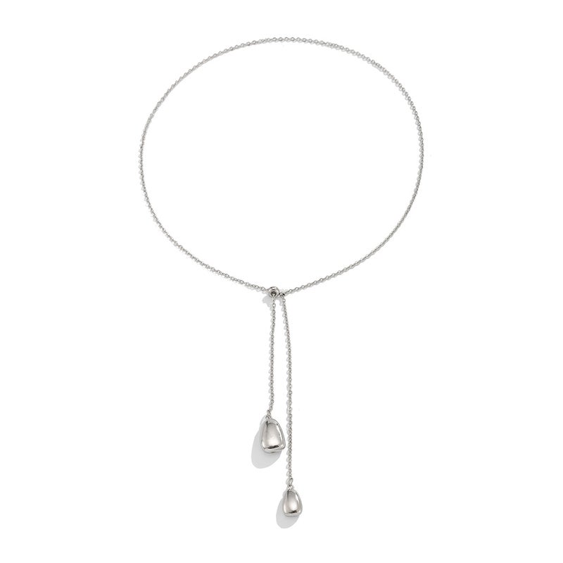 SHIXIN Luxury Ins Butterfly Knot Necklace, Adjustable Snake Chain for Sweaters - Image 5