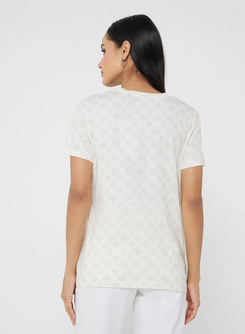 جس Gloria Peony Short Sleeve  T-Shirt