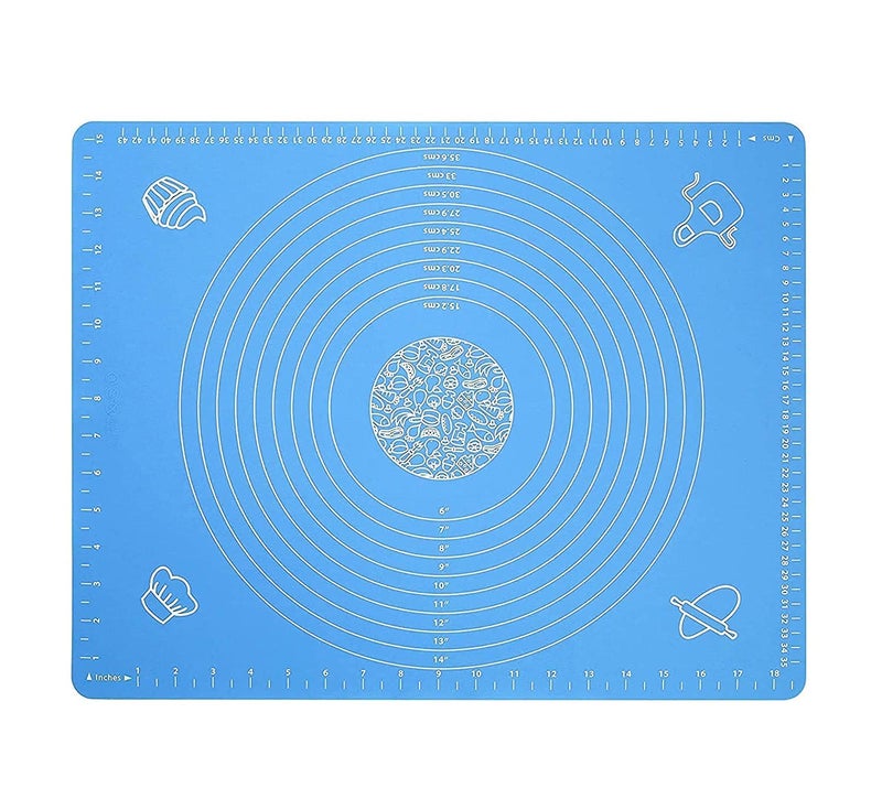 Avenn Avenn Latest Silicone Baking Mat for Pastry Rolling with Measurements NonStick Fondant Mat Liner Heat Resistance Table Placemat Pad Pastry Board Reusable BPA Free 50 x 40 cm Multicolor 2 - Image 1
