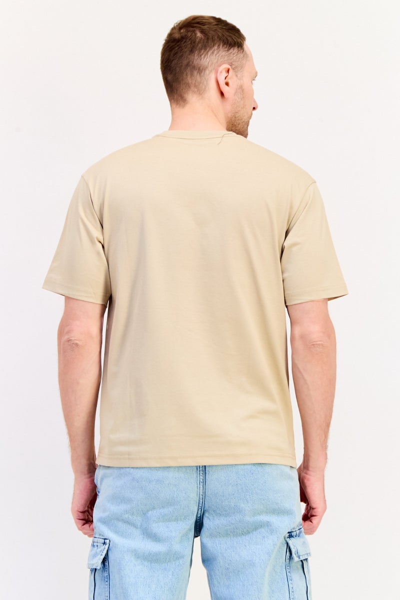 GIORDANO G-Motion Men Sportswear Fit Short Sleeve Outdoor T-Shirt, Tan  - Image 3