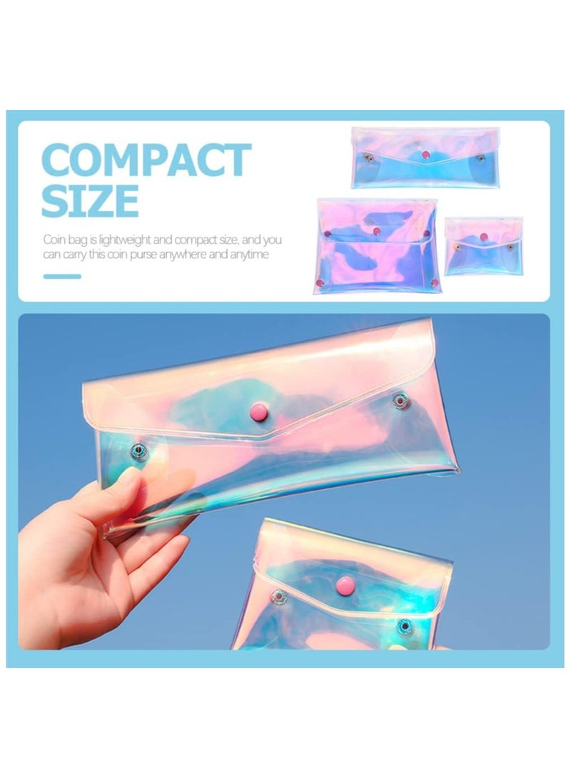 Oasisgalore Mini Zipper Pouch 3pcs Cosmetic Bag Coin Purse - Image 2