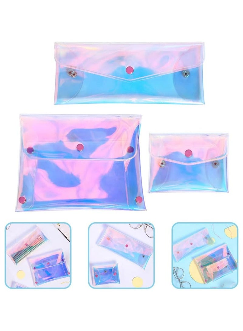 Oasisgalore Mini Zipper Pouch 3pcs Cosmetic Bag Coin Purse - Image 4