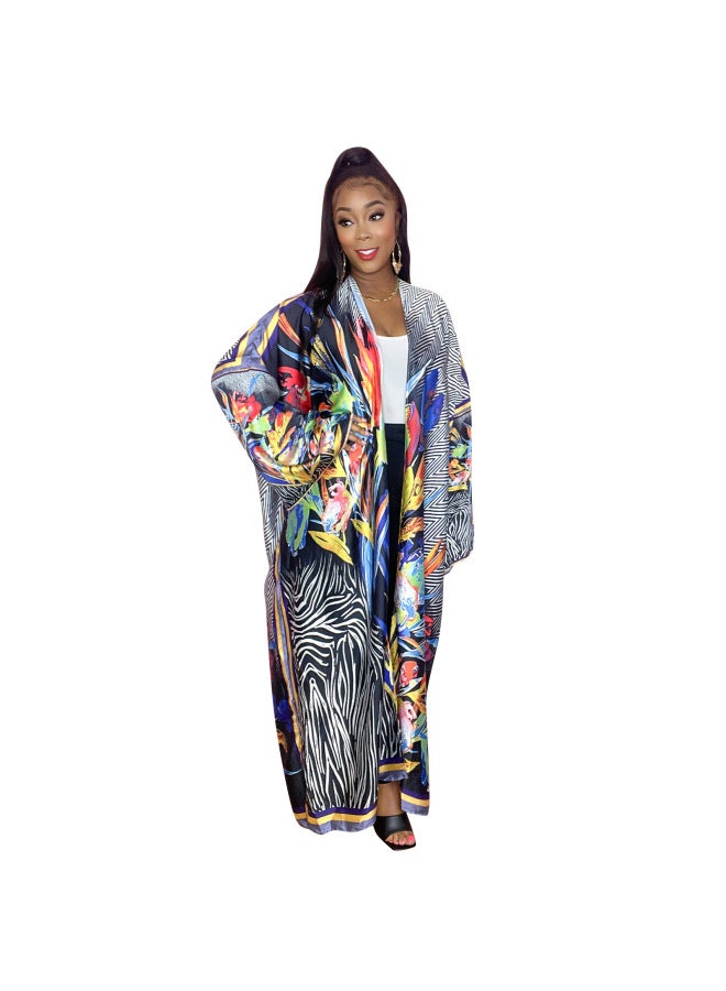 2022 Explosions Cape Bohemian Retro Style Cardigan Kimono Long Sleeve Sunscreen Shirt DK903-Color:DK904-4-