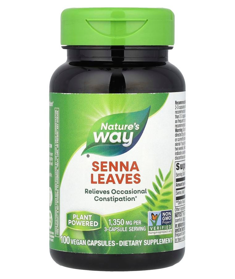 Senna Leaves 100 Vegan Capsules (450 mg per Capsule)
