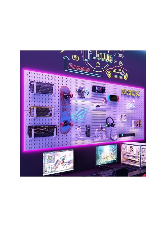 erorex Pegboard Combination Kit, Wall Storage Rack & Metal Pegboard Panels for Wall Home, Tool Storage Organization, Pegboard Panels Peg Boards - 23 Accessories - Image 3