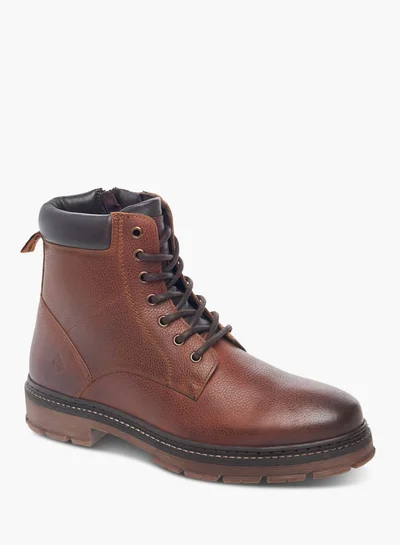 Lee Cooper Mens Textured Chukka Boots With Zip Closure
