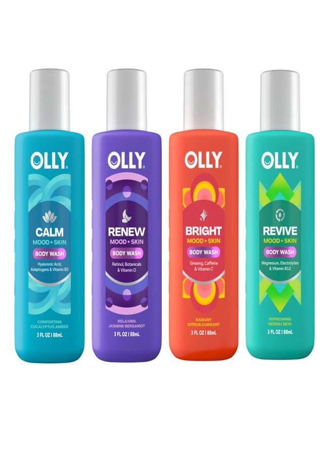 OLLY Body Wash Mixed Pack 4 Count to Restore Skin barrier & Hydrate skin 3 oz - Image 1