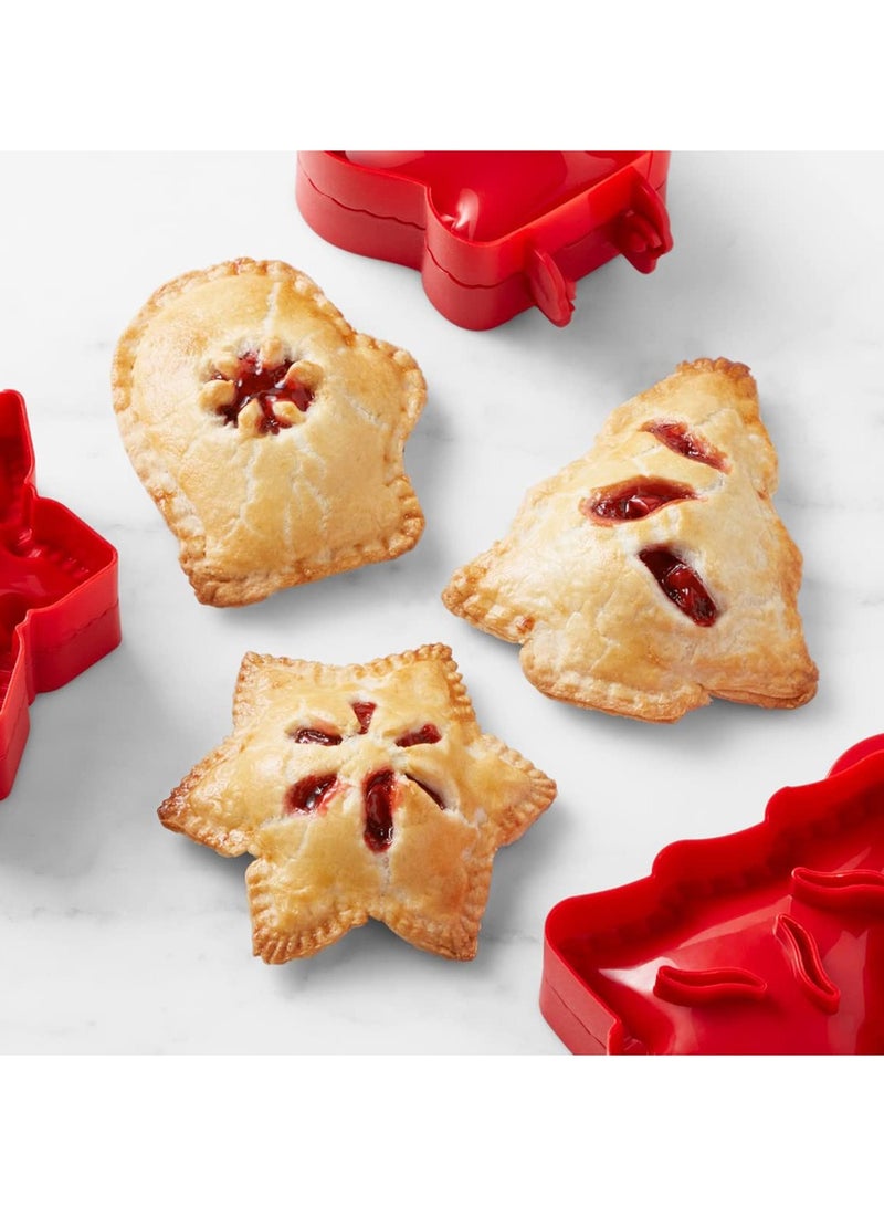 Zikra 3 Pieces Mini Pie Maker for Baking, Hand Pie Molds for Party Baking Supplies, Snowflake, Mitt and Tree Shapes Dough Presser Pocket Pie Mold Set, Classic Mini Pie Maker - Image 5