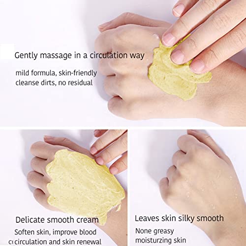 Herbdiva Haldi Chandan Facial Scrub | 500g | Turmeric & Sandalwood | Dead Skin Removal | Natural Exfoliating | Glowing Skin & Even Tone | Daily Skincare - Image 3