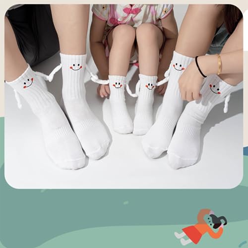Honganda Funny Kids Baby Girl Boy Holding Hands Socks, Silly Socks Smile Crazy Socks Novelty Gift for Toddlers 1-9Years (US, Age, 3 Years, 5 Years, Black) - Image 2