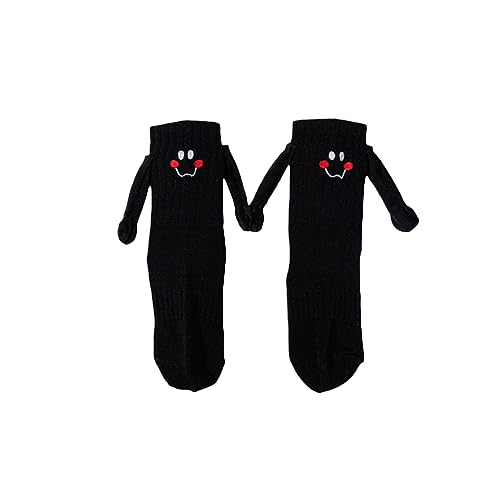 Honganda Funny Kids Baby Girl Boy Holding Hands Socks, Silly Socks Smile Crazy Socks Novelty Gift for Toddlers 1-9Years (US, Age, 3 Years, 5 Years, Black) - Image 3