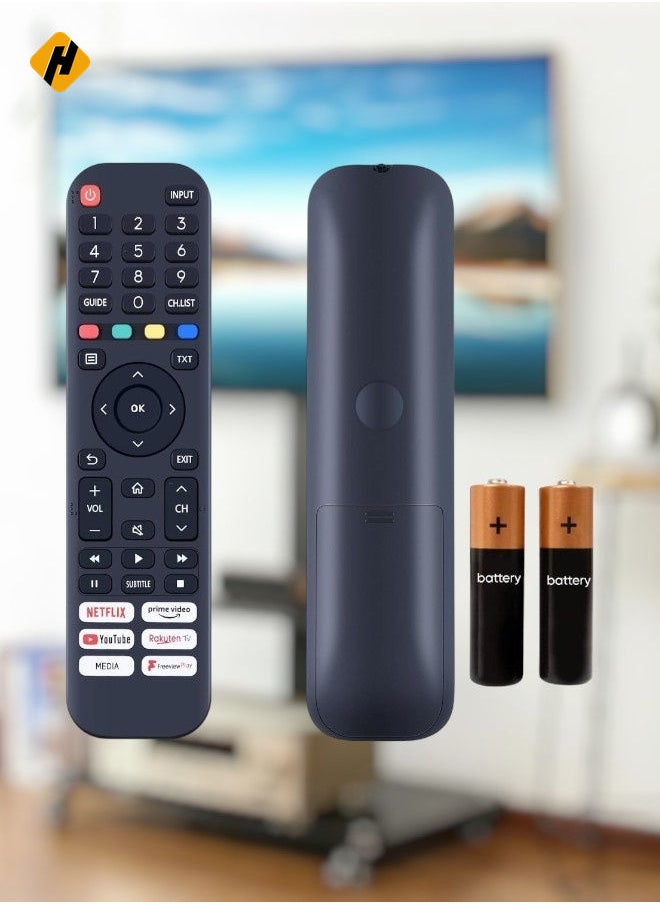 HuHa - EN2Y30H Replacement Remote Control for Hisense TVs – Compatible with Hisense VIDAAT279823, 32A5600FTUK, 40A5600FTUK, HE32E5600FHWTS, HE40E5600FFWTS (2020/2021 Models) – Universal Remote for Hisense TV Models - Image 1