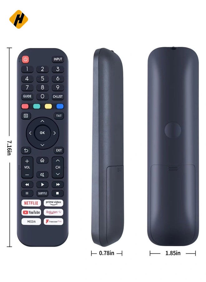 HuHa - EN2Y30H Replacement Remote Control for Hisense TVs – Compatible with Hisense VIDAAT279823, 32A5600FTUK, 40A5600FTUK, HE32E5600FHWTS, HE40E5600FFWTS (2020/2021 Models) – Universal Remote for Hisense TV Models - Image 1