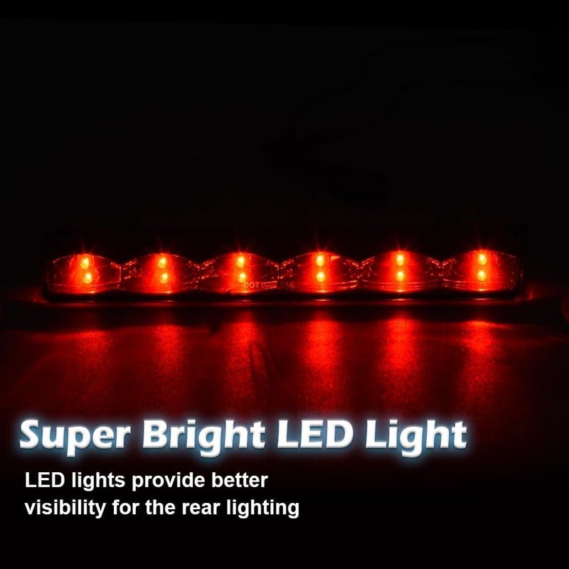 PIT66 LED 3rd Brake Light Compatible with Truck Cap Topper Leer Are Century LED Recessed Cargo Light Parking Light Third Brake Light Lamp Chrome Housing Red Lens - Image 5