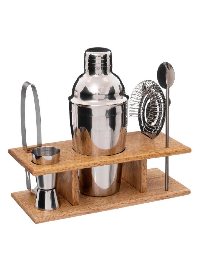 Secret de Gourmet 6-Piece Victor Cocktail Kit Silver and Brown 12.5 x 24 x 22 cm 188944 - Image 1