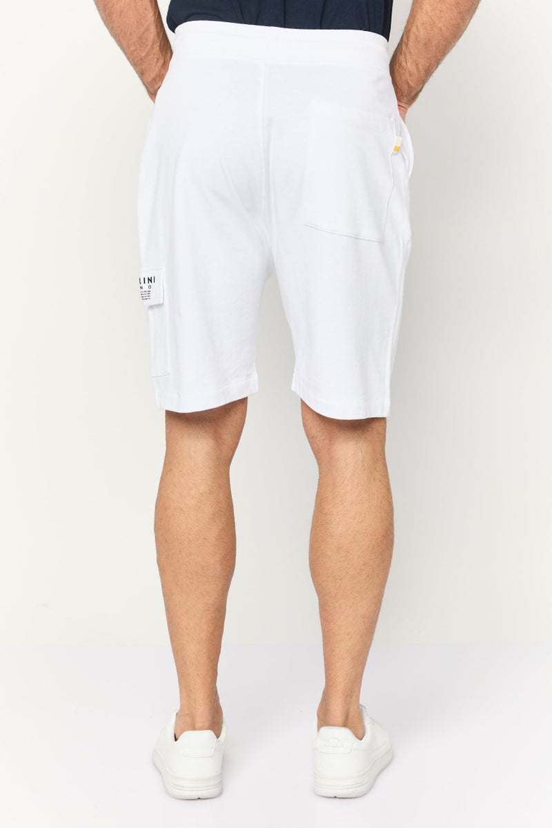 Gazzarrini Men Brand Logo Cargo Shorts, White - Image 4