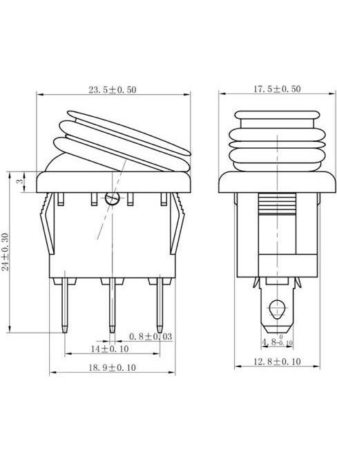 KAMPA Bellows Illuminated Switch 50 Pieces Orange, On-Off 3 Pin - Button Push Button Switch  - Image 2