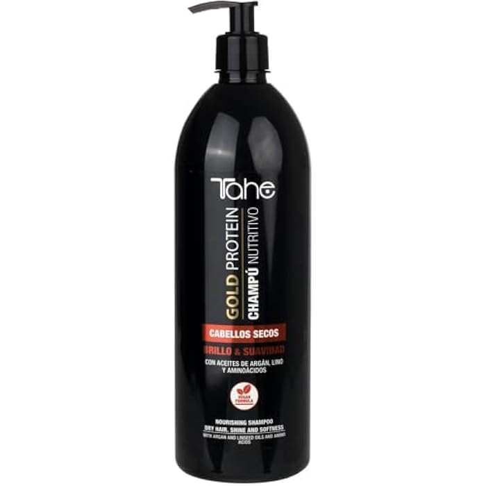 Tahe Gold Protein For Dry Hair Kit - Shampoo 1000ml + Mask 1000ml - Nourishing & Softness - Image 2