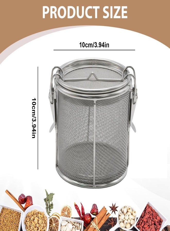MDEOOSKY 10 * 10cm Stainless Steel Spice Filter, Mesh Design Tea Ball Strainer Soup Seasonings Seperation Basket Filter with Chain Hook, for Home Restaurant - Image 2