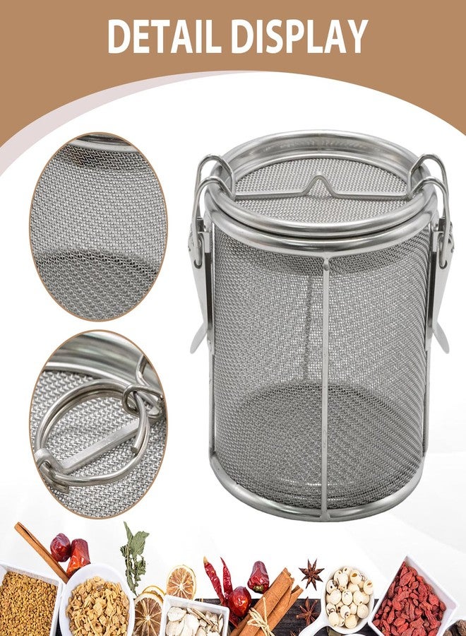 MDEOOSKY 10 * 10cm Stainless Steel Spice Filter, Mesh Design Tea Ball Strainer Soup Seasonings Seperation Basket Filter with Chain Hook, for Home Restaurant - Image 3