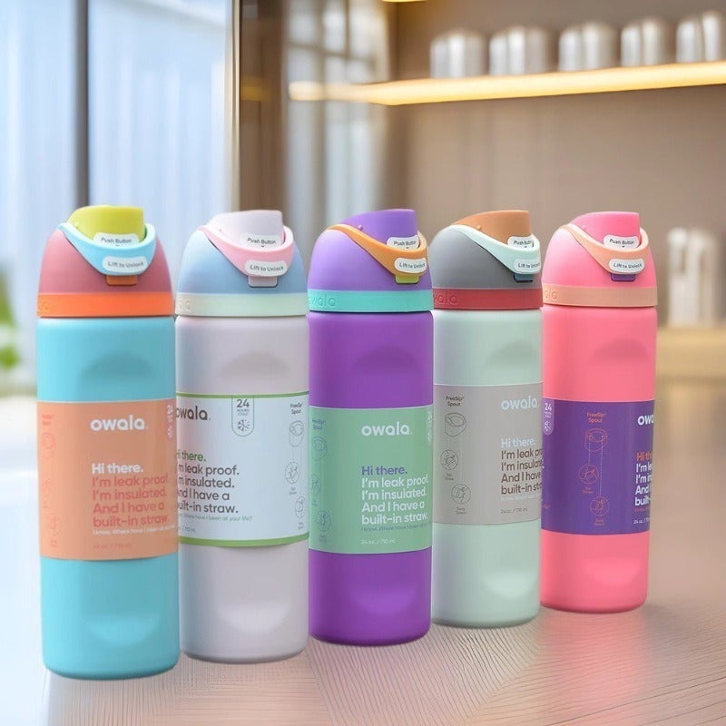 Stainless Steel Vacuum Insulated Tumbler with Straw, One-Button Open, Dual Drinking Modes, Sport Water Bottle - Image 3