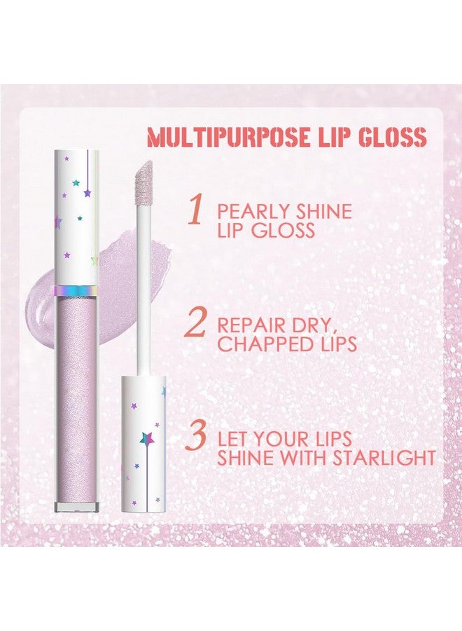 evpct 1Pcs Light Lilac Purple Metallic Shimmer Glitter Lip Gloss Liquid Lipstick Long Lasting Waterproof 24, Glitter Pearlescent Metallic Sparkly Liquid Lipsticks Lip Stains Makeup Set For Women 03 - Image 4