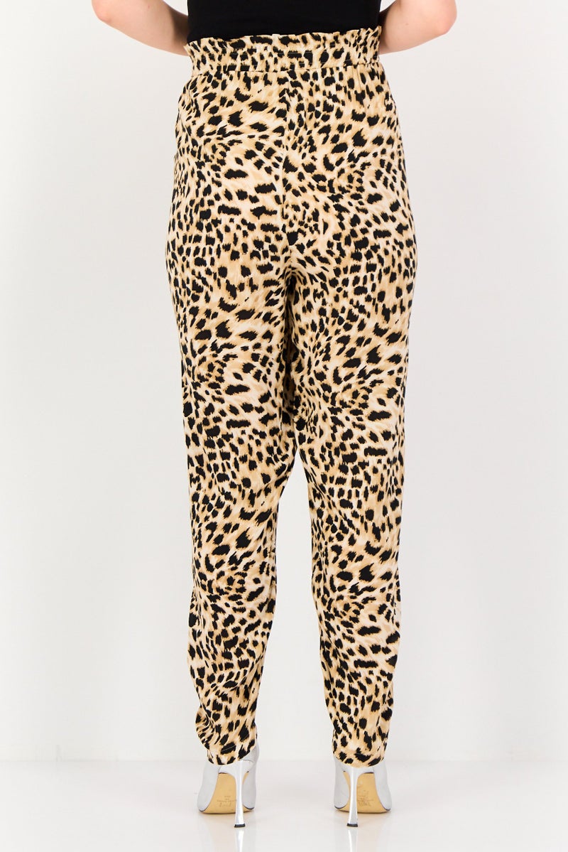 DOROTHY PERKINS Women Regular Fit Animal Print Straight Pants, Multicolor - Image 3