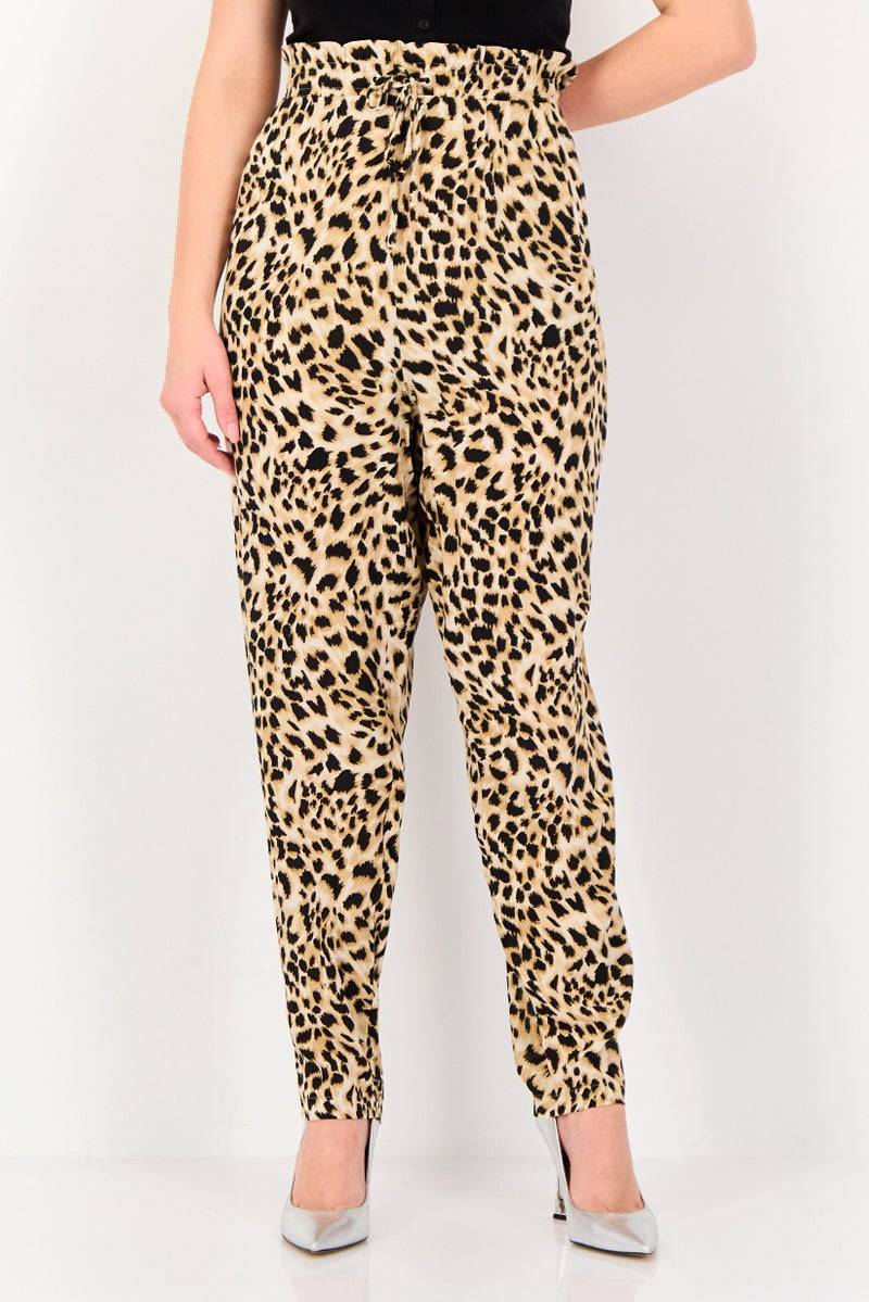 DOROTHY PERKINS Women Regular Fit Animal Print Straight Pants, Multicolor - Image 1