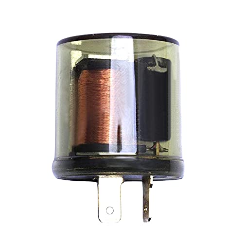 RDBS 2-Pin Electronic LED Flasher Relay，RDBS 12V LED Heavy Duty 2 Pin Compatible Automobile Motorcycle Bike Fix Turn Signal Bulbs Fast Hyper Flash，2 Prong Flasher Relay - Image 1