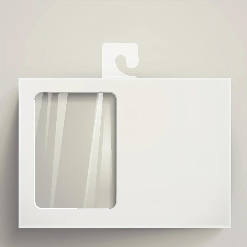 300 Clear Self Adhesive Hanging Tabs 38x38mm for Pegboard Display Hooks - Image 5