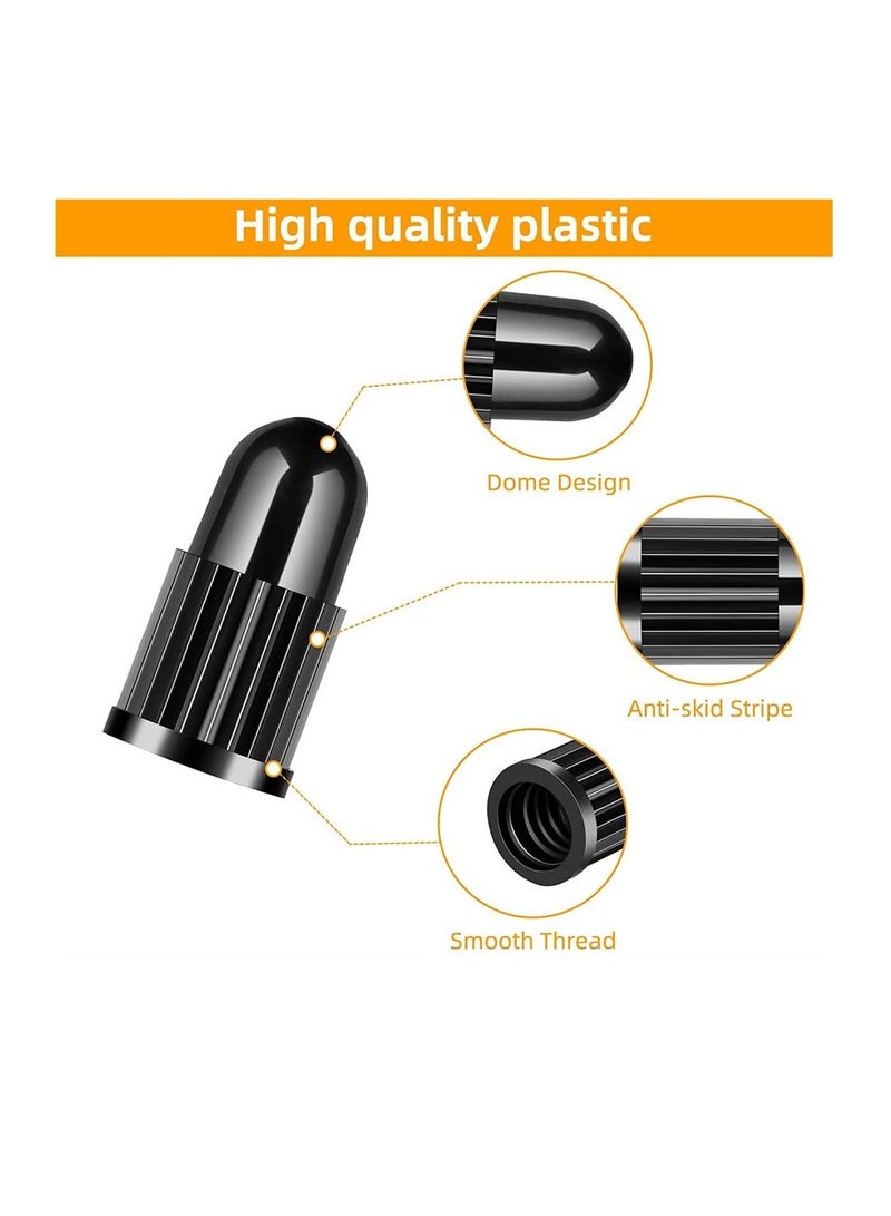 Y&D 20 Pack Valve Caps, Plastic Bike Dust Caps Tire, Bicycle, French Stem Cover for Mountain, Road Bikes, Racing, Corrosion Resistance, Accessories, Outdoors (Black) - Image 3