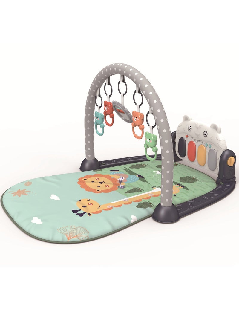 Youleen Baby Gyms Play Mats Non-Toxic Musical Piano Play Indoor Mat Center With Melodies Rattle For Kids Multicolour Musical Activity Center Kick  Play Piano Gym Tummy Time Padded Mat for Newborn Toddler Infa - Image 1