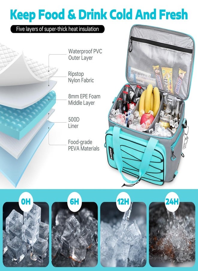 PLUSINNO Paddle Board Cooler, Waterproof SUP Cooler Durable PVC Material, Paddle Board Bag with TPU Zipper, 12-Pocket Fits 42 Cans, Paddle Board Accessories for Beach, Camping, Kayaking - Image 2
