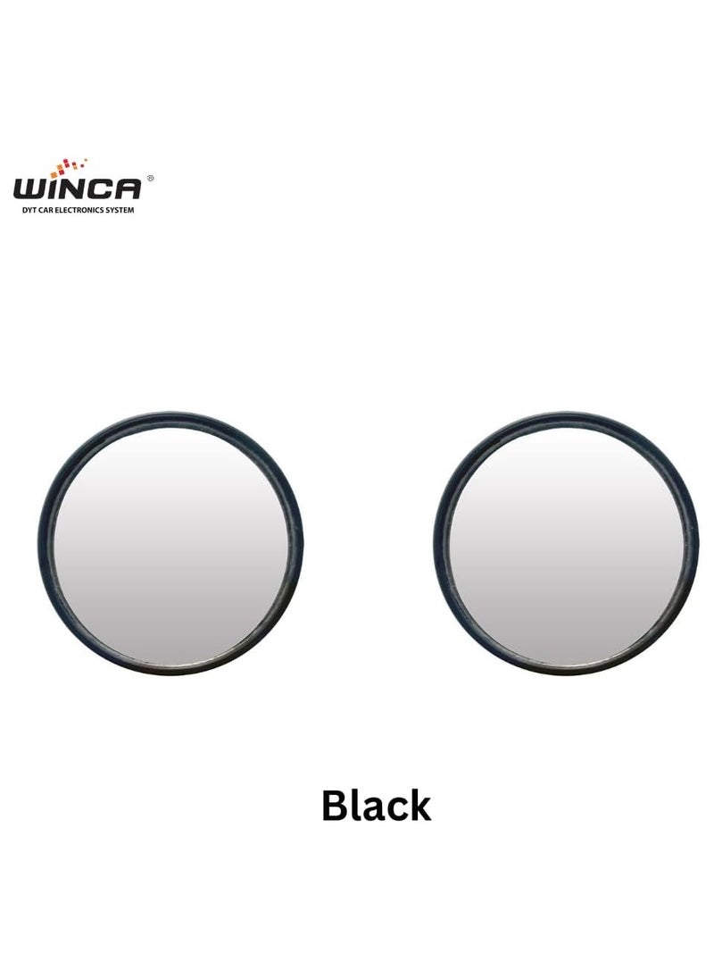 WINCA Winca 1pcs Blind Spot Car Mirrors, 2 Inch Round HD Glass Convex Rear View Wide Angle Side Mirror Blindspot with Self Adhesive Back for Universal Vehicles For Safe Driving (Silver)  - Image 3
