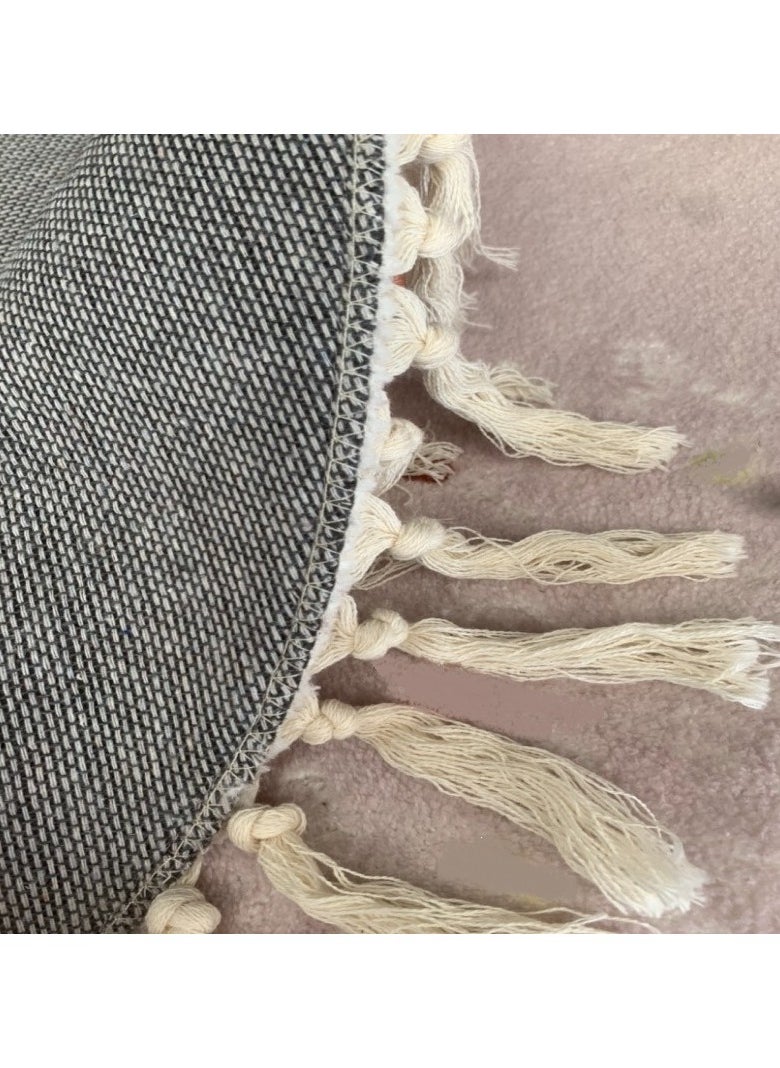 Loquat Circular Fringe Print Machine Washable Carpet  - Image 2