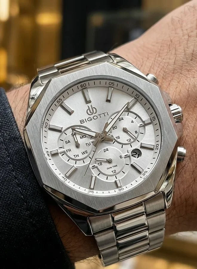 BIGOTTI Bigotti - Raffinato Men Watch | Stainless SteelBrass Case | Analog | Round Dial | Mineral Glass | Japanese Quartz | Water Resistant 50 Meters