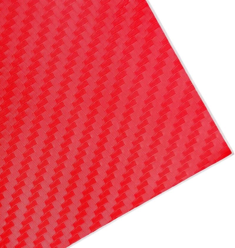 BLAKAYA Compatible with Carbon Fiber Vinyl Wrap 11.8" x 4" Chevy Bowtie Emblem Wrap Kit with Spatula and Cutter 6 Pcs Universal Red Logo Overlay - Image 5
