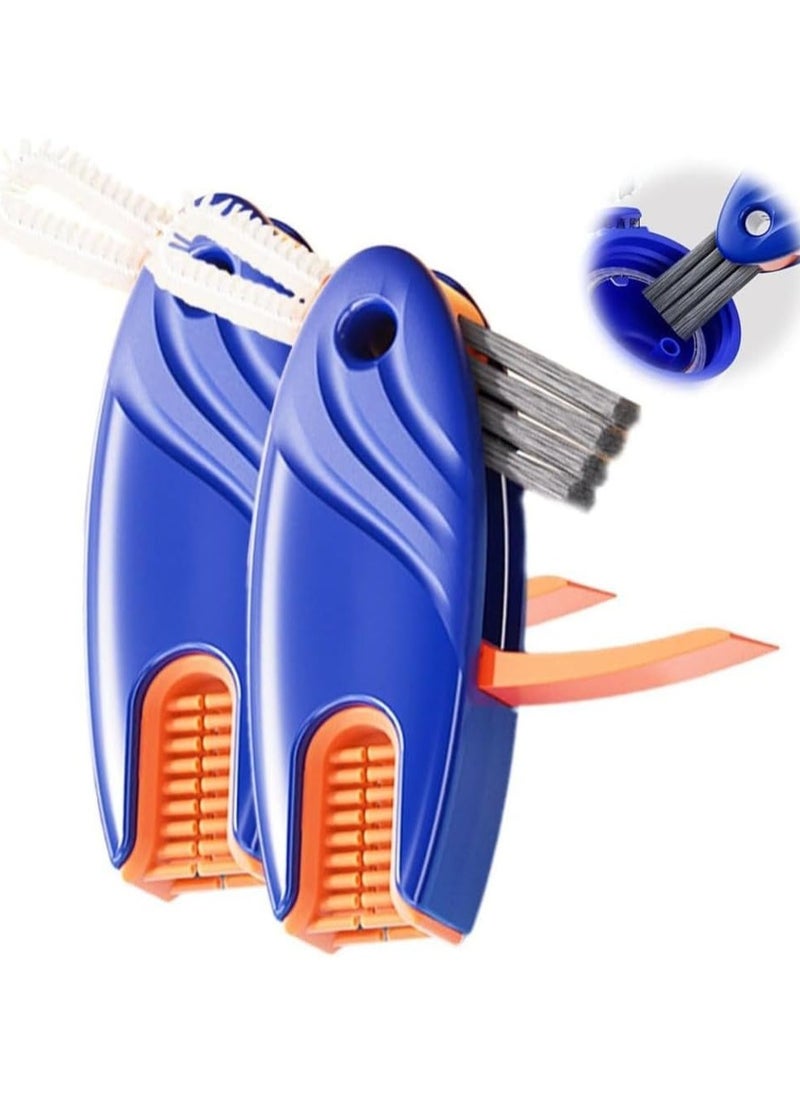 CMGTYYD - 2Pcs Water Bottle Gap Cleaner Silicone Cupping BrushMultifunctional 4-in-1 Cup Lid Cleaning with 360-degree Dark Blue - Image 1